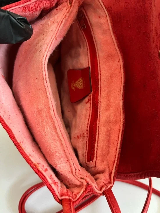 Gucci Red Monogram Crossbody Bag - Picture 12 of 12